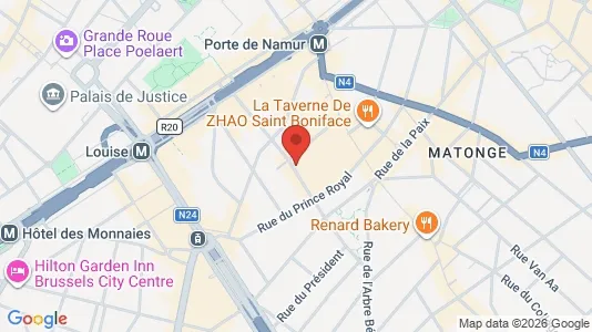 Apartments for rent i Brussels Elsene - kort over placeringen