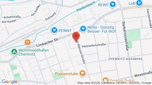 Apartments for rent i Chemnitz - kort over placeringen