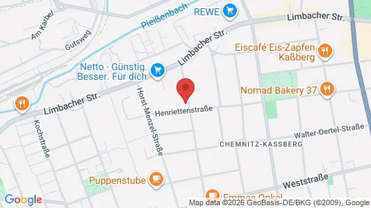 Apartments for rent i Chemnitz - kort over placeringen