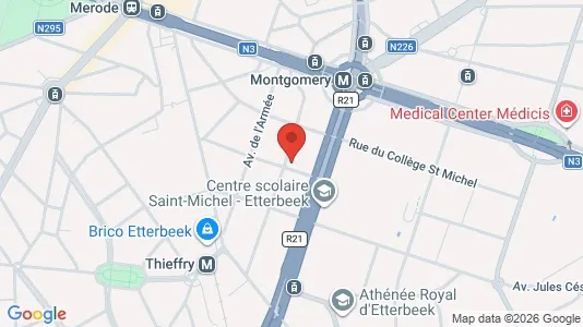 Apartments for rent i Brussels Etterbeek - kort over placeringen