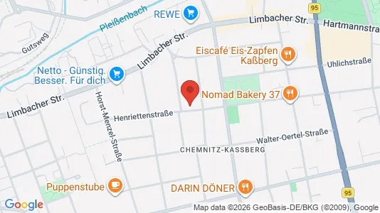 Apartments for rent i Chemnitz - kort over placeringen