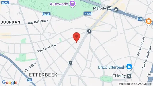 Apartments for rent i Brussels Etterbeek - kort over placeringen