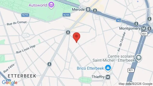 Apartments for rent i Brussels Etterbeek - kort over placeringen