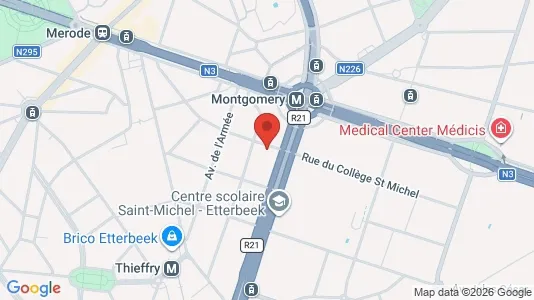 Apartments for rent i Brussels Etterbeek - kort over placeringen