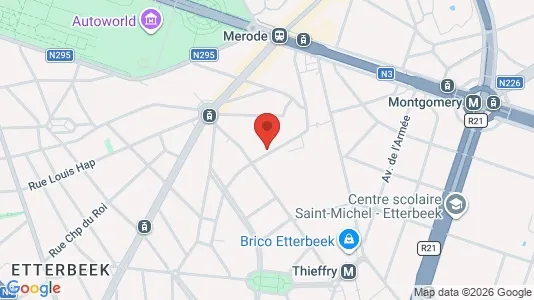 Apartments for rent i Brussels Etterbeek - kort over placeringen