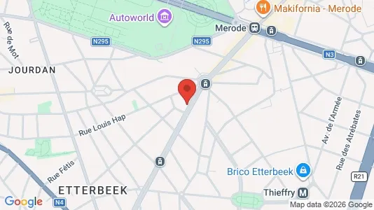 Apartments for rent i Brussels Etterbeek - kort over placeringen