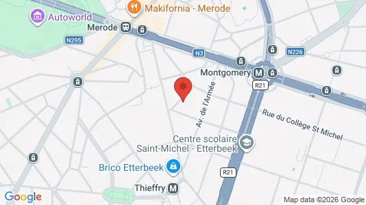 Apartments for rent i Brussels Etterbeek - kort over placeringen