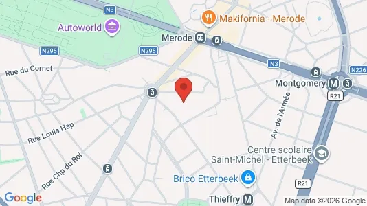 Apartments for rent i Brussels Etterbeek - kort over placeringen