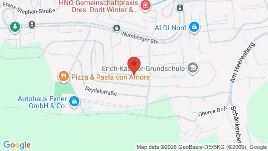 Apartments for rent i Gera - kort over placeringen