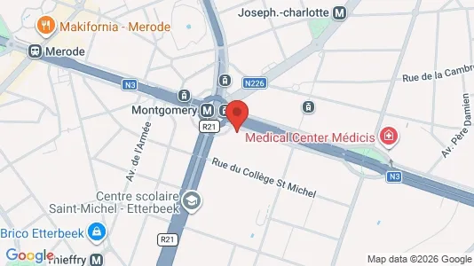 Apartments for rent i Brussels Etterbeek - kort over placeringen
