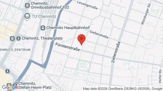 Apartments for rent i Chemnitz - kort over placeringen