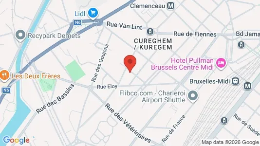Apartments for rent i Brussels Anderlecht - kort over placeringen