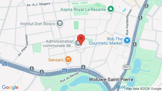 Apartments for rent i Brussels Sint-Pieters-Woluwe - kort over placeringen