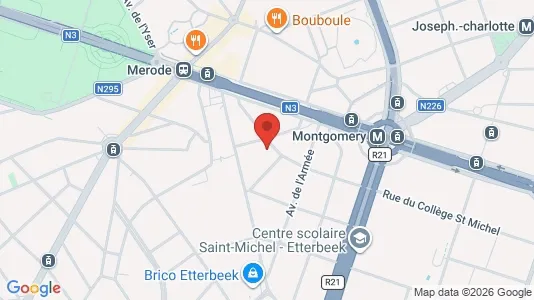 Apartments for rent i Brussels Etterbeek - kort over placeringen
