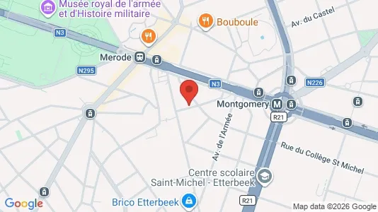 Apartments for rent i Brussels Etterbeek - kort over placeringen