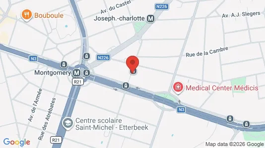 Apartments for rent i Brussels Sint-Pieters-Woluwe - kort over placeringen