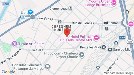 Apartments for rent i Brussels Anderlecht - kort over placeringen