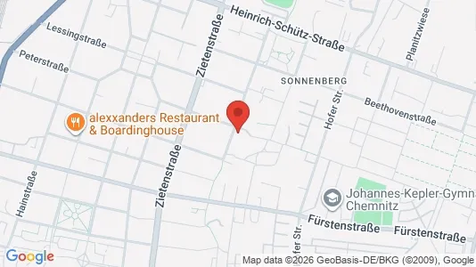 Apartments for rent i Chemnitz - kort over placeringen