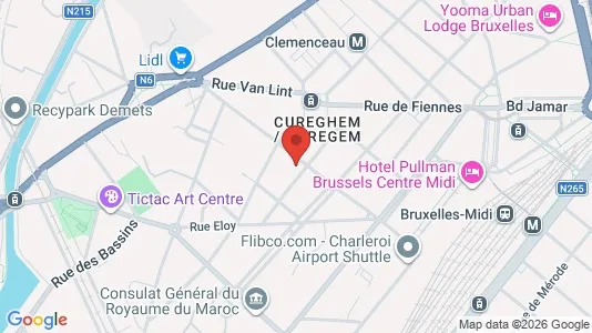 Apartments for rent i Brussels Anderlecht - kort over placeringen