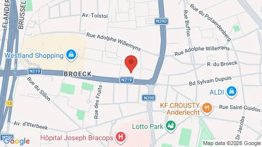 Apartments for rent i Brussels Anderlecht - kort over placeringen