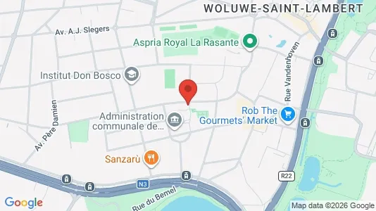 Apartments for rent i Brussels Sint-Pieters-Woluwe - kort over placeringen