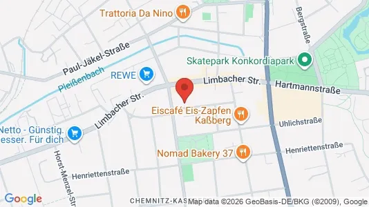 Apartments for rent i Chemnitz - kort over placeringen