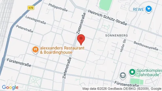 Apartments for rent i Chemnitz - kort over placeringen