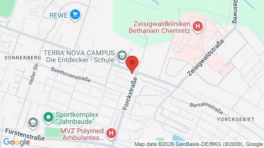 Apartments for rent i Chemnitz - kort over placeringen
