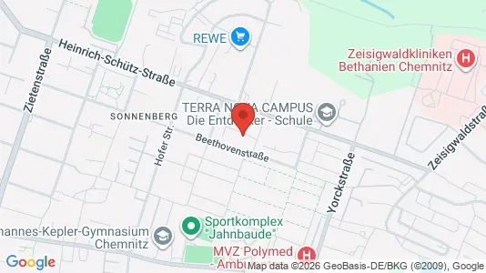 Apartments for rent i Chemnitz - kort over placeringen