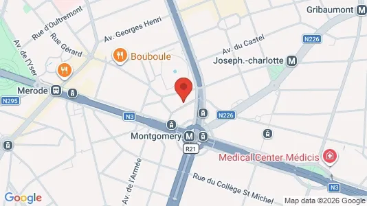 Apartments for rent i Brussels Etterbeek - kort over placeringen