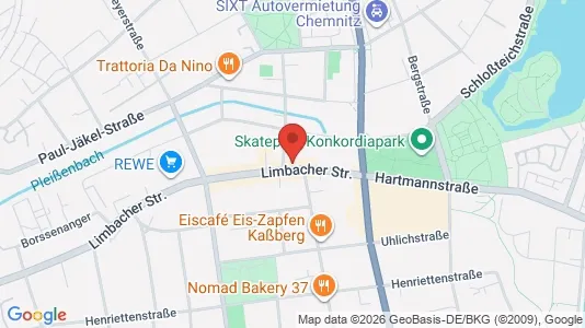 Apartments for rent i Chemnitz - kort over placeringen