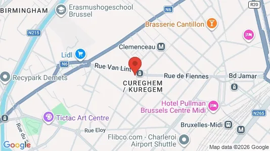 Apartments for rent i Brussels Anderlecht - kort over placeringen