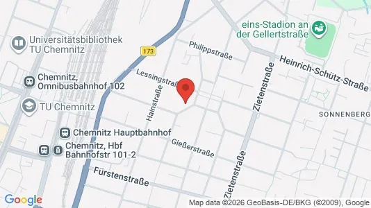 Apartments for rent i Chemnitz - kort over placeringen
