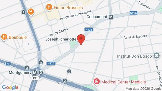 Apartments for rent i Brussels Sint-Lambrechts-Woluwe - kort over placeringen