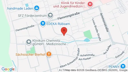 Apartments for rent i Chemnitz - kort over placeringen