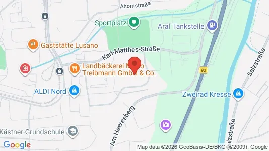 Apartments for rent i Gera - kort over placeringen