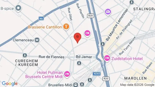 Apartments for rent i Brussels Anderlecht - kort over placeringen