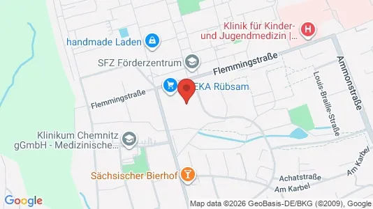 Apartments for rent i Chemnitz - kort over placeringen