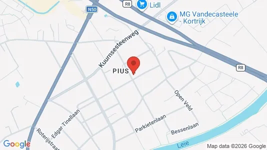 Apartments for rent i Kortrijk - kort over placeringen