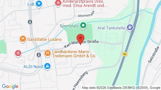 Apartments for rent i Gera - kort over placeringen
