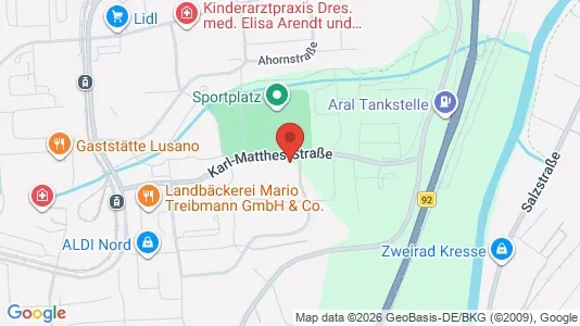Apartments for rent i Gera - kort over placeringen