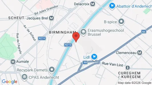 Apartments for rent i Brussels Anderlecht - kort over placeringen