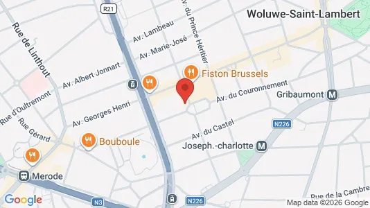 Apartments for rent i Brussels Sint-Lambrechts-Woluwe - kort over placeringen