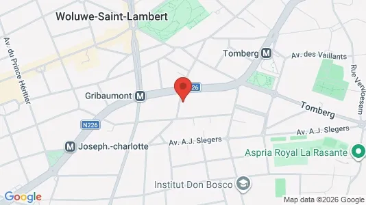 Apartments for rent i Brussels Sint-Lambrechts-Woluwe - kort over placeringen