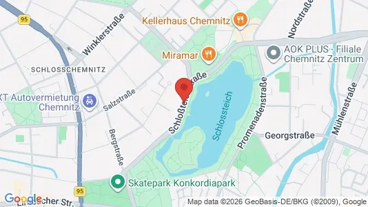 Apartments for rent i Chemnitz - kort over placeringen