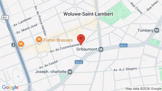 Apartments for rent i Brussels Sint-Lambrechts-Woluwe - kort over placeringen