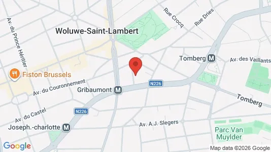 Apartments for rent i Brussels Sint-Lambrechts-Woluwe - kort over placeringen