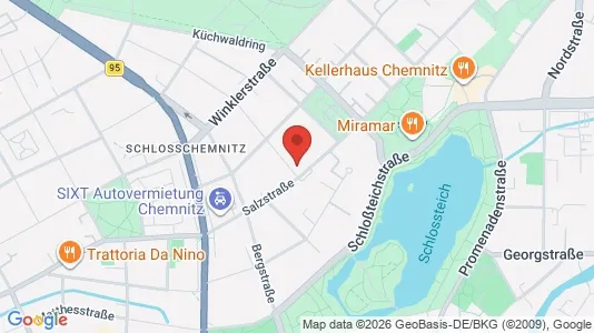Apartments for rent i Chemnitz - kort over placeringen
