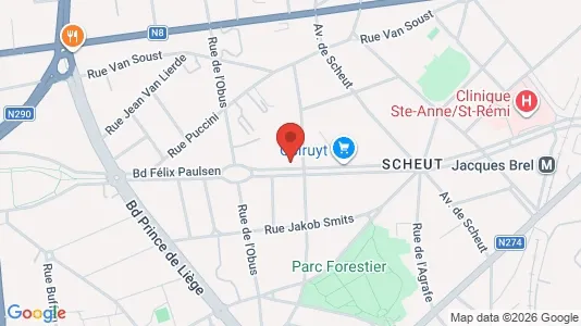 Apartments for rent i Brussels Anderlecht - kort over placeringen