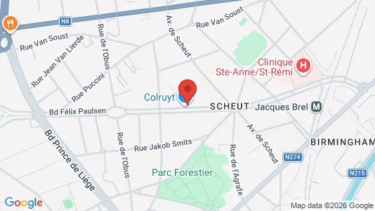 Apartments for rent i Brussels Anderlecht - kort over placeringen